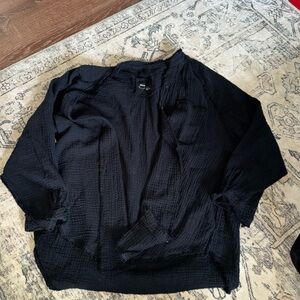 Aerie Black Textured Cardigan